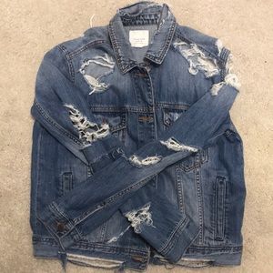 American Eagle destroyed denim jacket